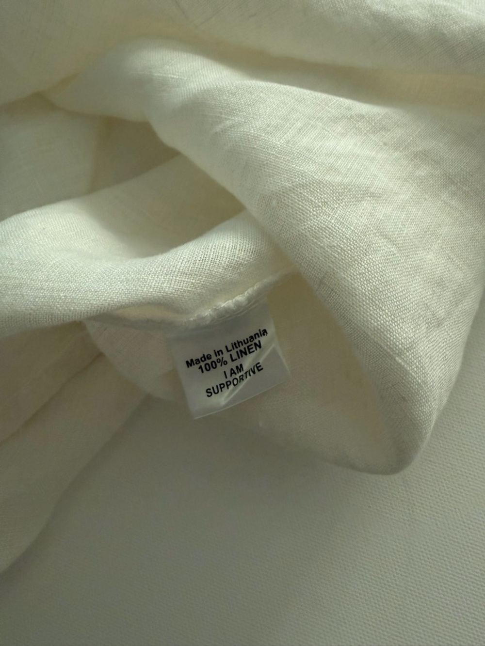Flax Linen Scoop Neck Tank in ivory - Picture 3 of 6